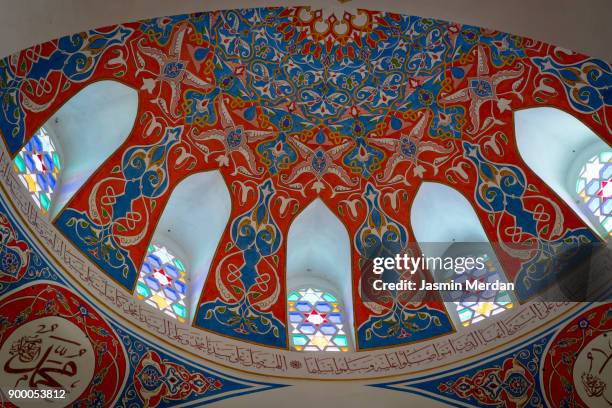 mosque interior decoration - muhammad stockfoto's en -beelden