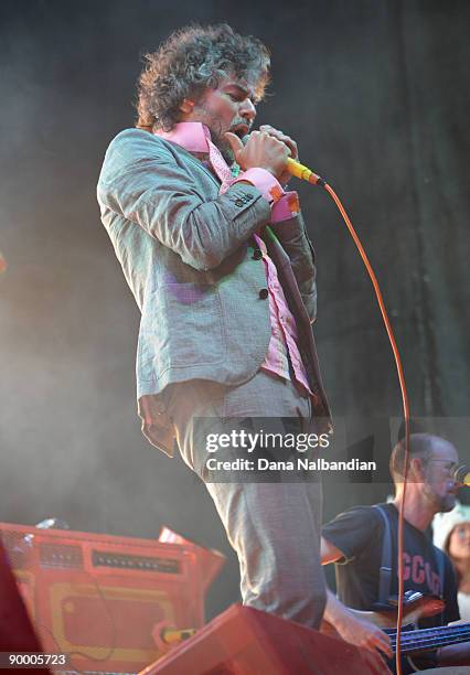 Wayne Coyne of the Flaming Lips performs at the Marymoor Amphitheater on August 21, 2009 in Redmond, Washington.