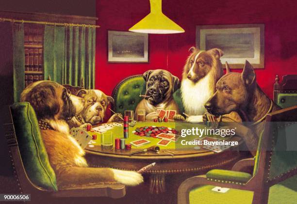 Coolidge created at the turn of the century what would become a lasting image of anthropomorphic canines playing poker. This series brings whimsy to...