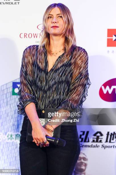Maria Sharapova attends the Player Party during Day 1 of the 2018 WTA Shenzhen Open on December 31, 2017 in Shenzhen, China.