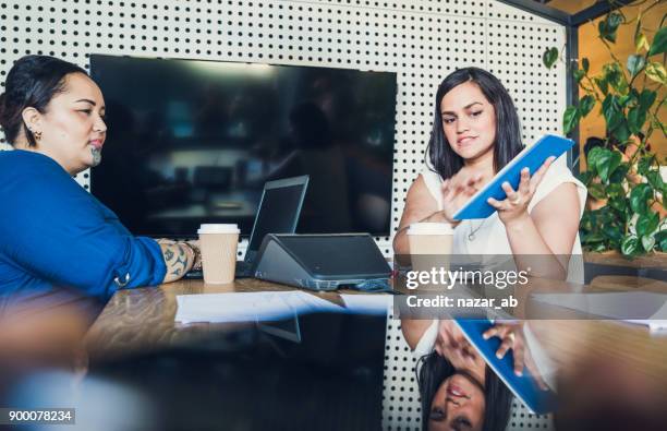 modern small office meeting. - small office building exterior stock pictures, royalty-free photos & images