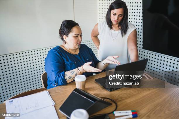 modern small office meeting. - small office building exterior stock pictures, royalty-free photos & images