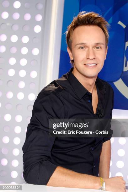 Presenter Cyril Feraud poses during a portrait session in Paris, France on .