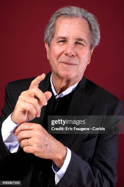 Politician Jean-Louis Debre poses during a portrait session in Paris, France on .