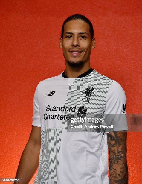 Liverpool's new signing Virgil van Dijk pictured at Melwood Training Ground on December 31, 2017 in Liverpool, England.