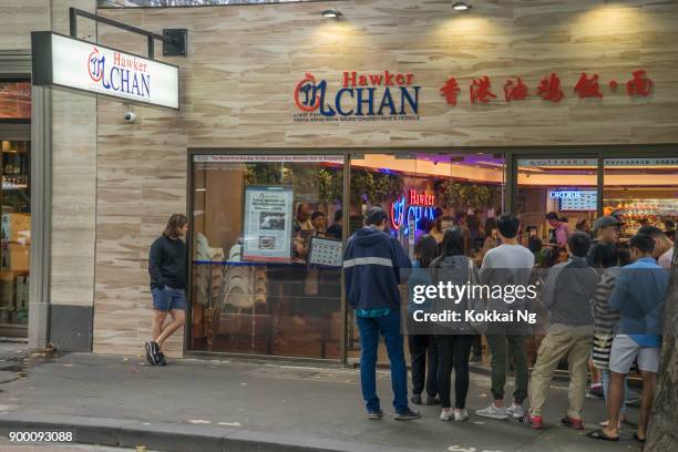 hawker chan melbourne - melbourne food imagens e fotografias de stock