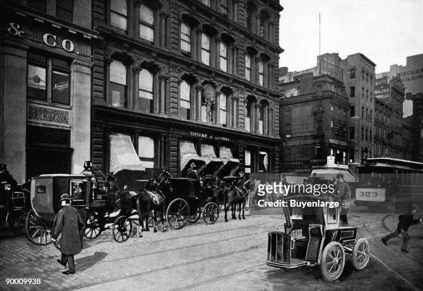 Cabs Outside of Tiffany & Co., New York City