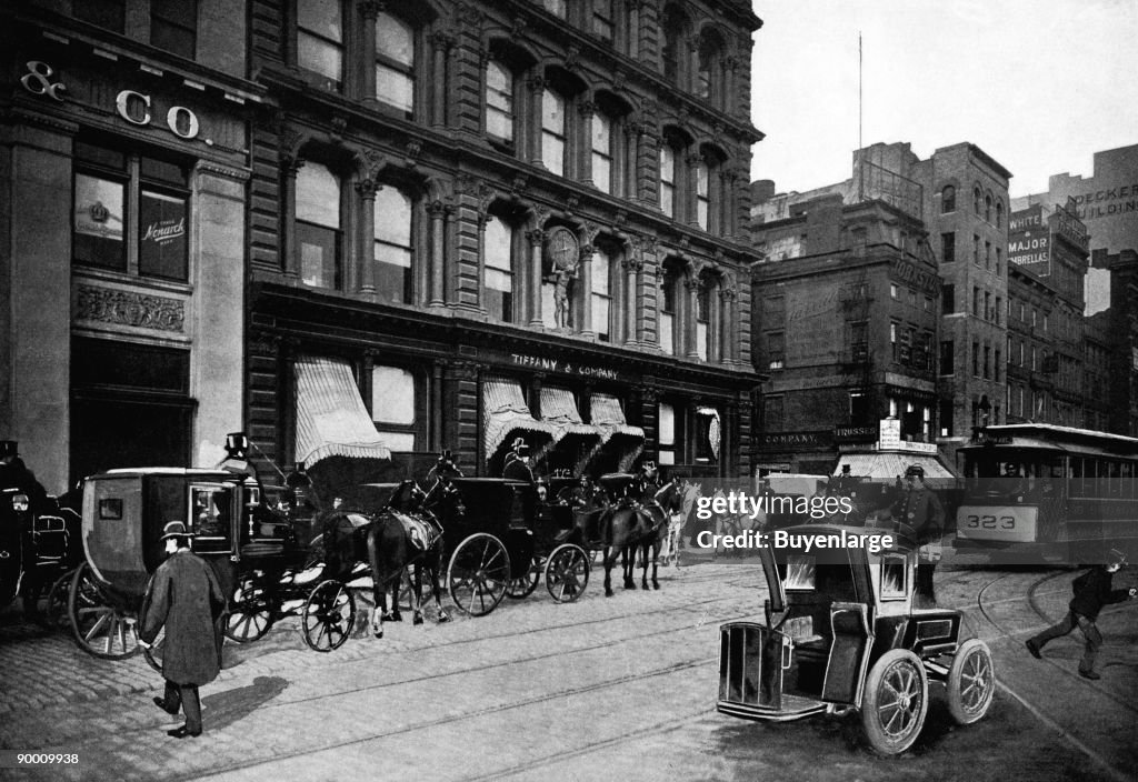 Cabs Outside of Tiffany & Co., New York City