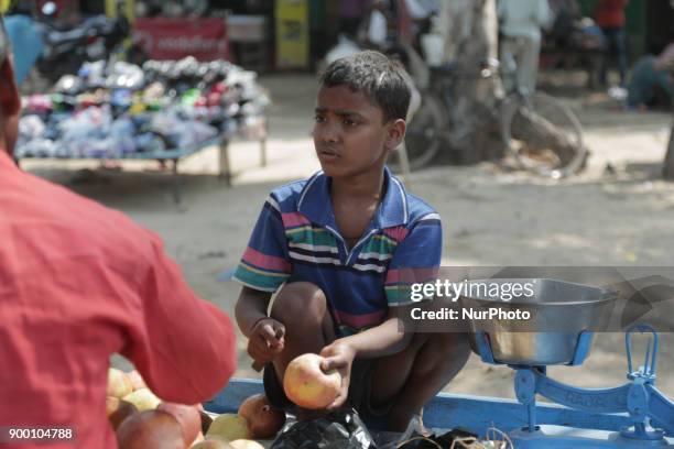 Daily life in Agra city, India. A city of Uttar Pradesh with a population of 1,7 million people, on the banks of the river Yamuna. The famous Taj...