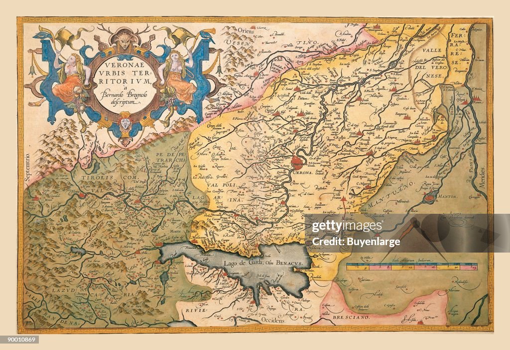 Map of Northeastern Italy - Verona