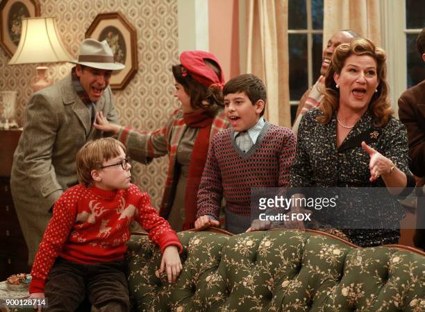 Cast member Andy Walken, Sammy Ramirez and Ana Gasteyer during FOXs live musical event, A CHRISTMAS STORY LIVE!, airing Sunday, Dec. 17 on FOX.