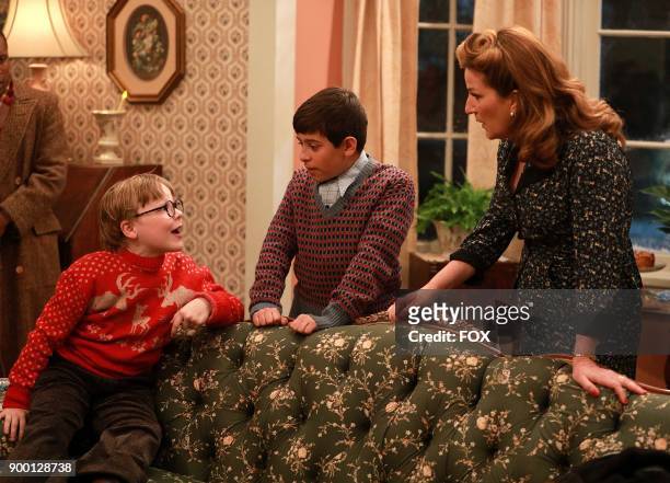 Cast member Andy Walken, Sammy Ramirez and Ana Gasteyer during FOXs live musical event, A CHRISTMAS STORY LIVE!, airing Sunday, Dec. 17 on FOX.