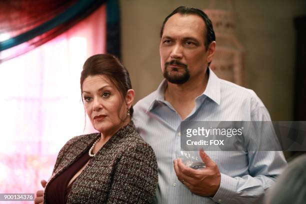 Guest stars Bertila Damas and Jimmy Smits in the Two Turkeys episode of BROOKLYN NINE-NINE airing Tuesday, Nov. 21 on FOX.