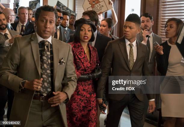 Andre Royo, Taraji P. Henson and Bryshere Gray in the "Fortune Be Not Crost" episode of EMPIRE airing Wednesday, Nov. 8 on FOX.