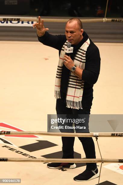 Wanderlei Silva of Brazil is seen during the RIZIN Fighting World Grand-Prix 2017 final Round at Saitama Super Arena on December 31, 2017 in Saitama,...