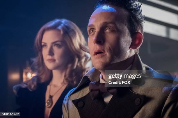 Maggie Geha and Robin Lord Taylor in the "Pax Penguina" season premiere episode of GOTHAM airing Thursday, Sept. 21 on FOX.