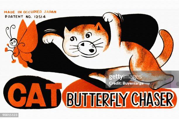 The graphic art from a pre-war Japanese antique tin children's toy features a cat chasing a butterfly. Often the box art was much more enjoyable than...