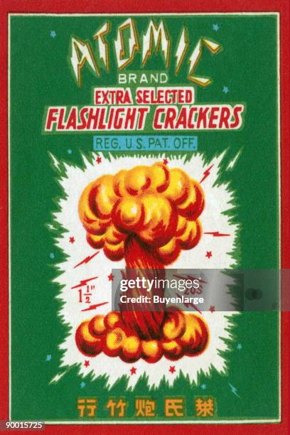 An original firecracker label dating from between 1930 and 1950, made for export, or for internal use in China. Twenty firecrackers were in this...