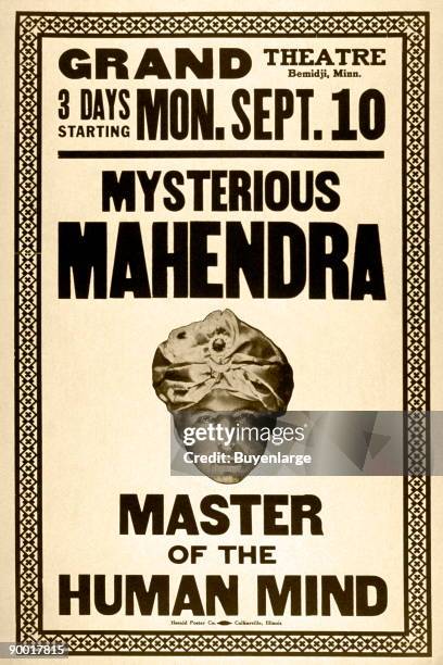 Grand Theatre, Bemidji. Minn., 3 days starting Mon. Sept. 10 performance of M.S. Mahendra.