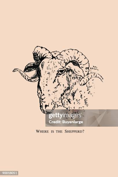 Hidden in this picture is a shepherd. Where is he? This image dates from the turn of the century and was the face of a trade card used as...