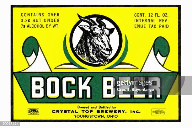 This Bock Beer was brewed by the Crystal Top Brewery in Youngstown Ohio. This original post-prohibition beer label featured the obligatory head of a...
