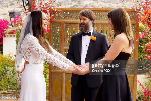 Cleopatra Coleman, Will Forte and Mary Steenburgen in the "Operation: Sex Change" episode of THE LAST MAN ON EARTH airing Sunday, Nov. 19 on FOX.