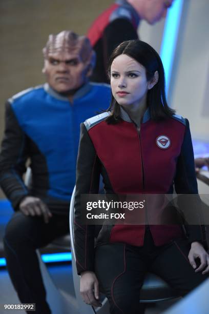 Peter Macon and Halston Sage in the "If the Stars Should Appear" episode of THE ORVILLE airing Thursday, Sept. 28 on FOX.