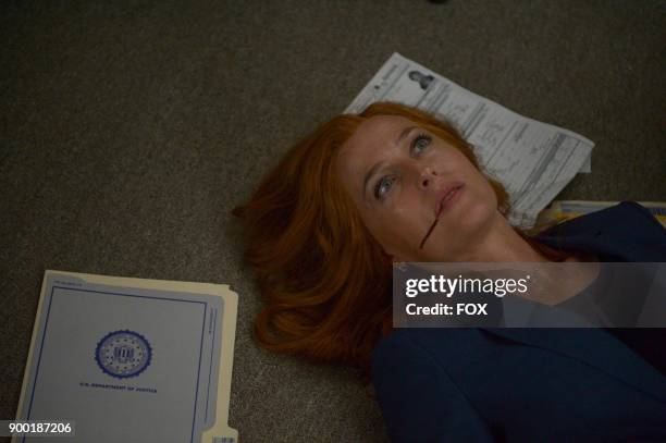 Gillian Anderson in the "My Struggle III" season premiere episode of THE X-FILES airing Wednesday, Jan. 3 on FOX.