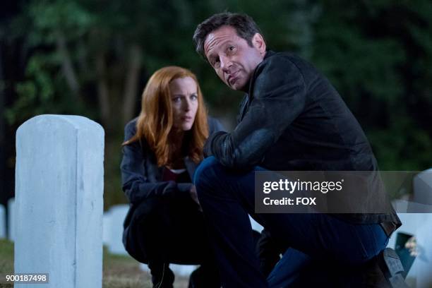 Gillian Anderson and David Duchovny in the "This" episode of THE X-FILES airing Wednesday, Jan. 10 on FOX.