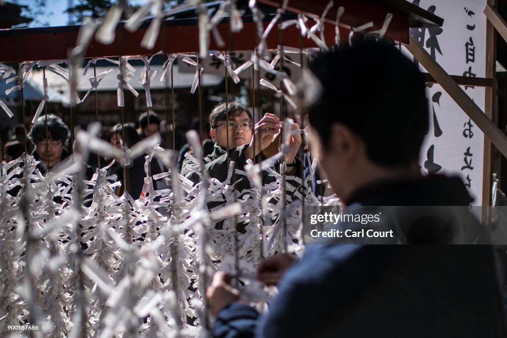 People Celebrate New Year's In Japan