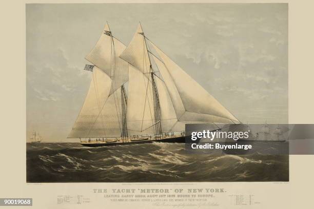 The yacht "Meteor" of New York: leaving Sandy Hook Augst. 16th. 1869 bound to Europe