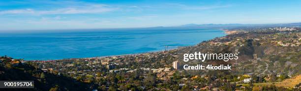 panoramic view of la jolla at san diego - la jolla marine reserve stock pictures, royalty-free photos & images