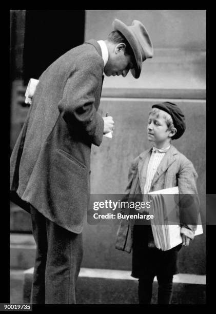 Michael McNelis, Newsboy, Age 8