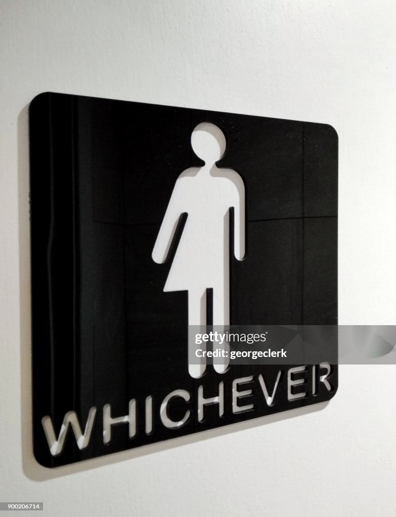 Gender-neutral bathroom sign