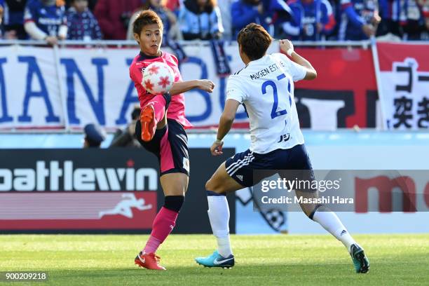 Yoichiro Kakitani of Cerezo Osaka in action during the 97th All Japan Football Championship final between Cerezo Osaka and Yokohama F.Marinos at the...