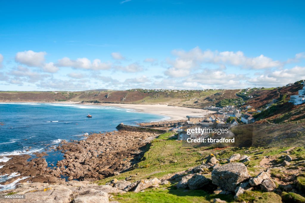 Sennen Beach In Cornwall, England