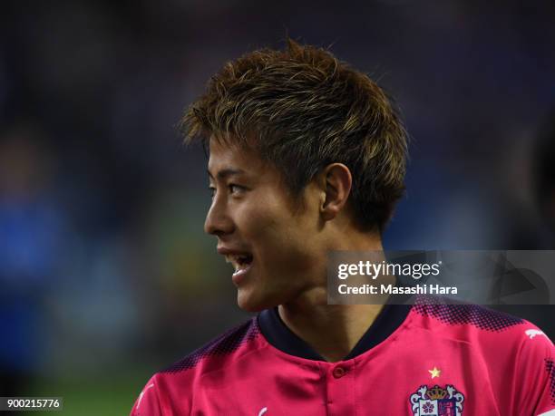 Yoichiro Kakitani of Cerezo Osaka looks on during the 97th All Japan Football Championship final between Cerezo Osaka and Yokohama F.Marinos at the...