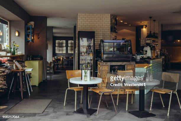 interior view of an empty cafe - cafe interior stock pictures, royalty-free photos & images