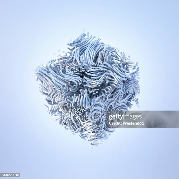 illustrations, cliparts, dessins animés et icônes de abstract metal cube, 3d rendering - math angles