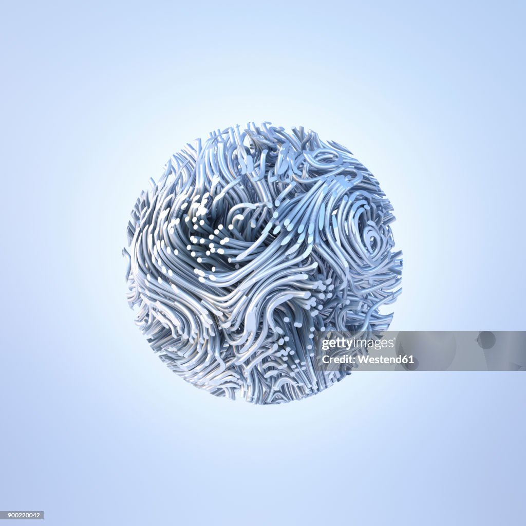 Abstract metal sphere, 3d rendering