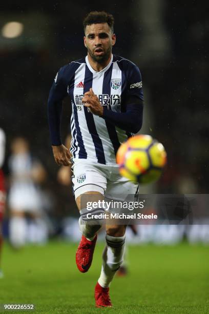 Hal Robson-Kanu of West Bromwich Albion during the Premier League match between West Bromwich Albion and Arsenal at The Hawthorns on December 31,...