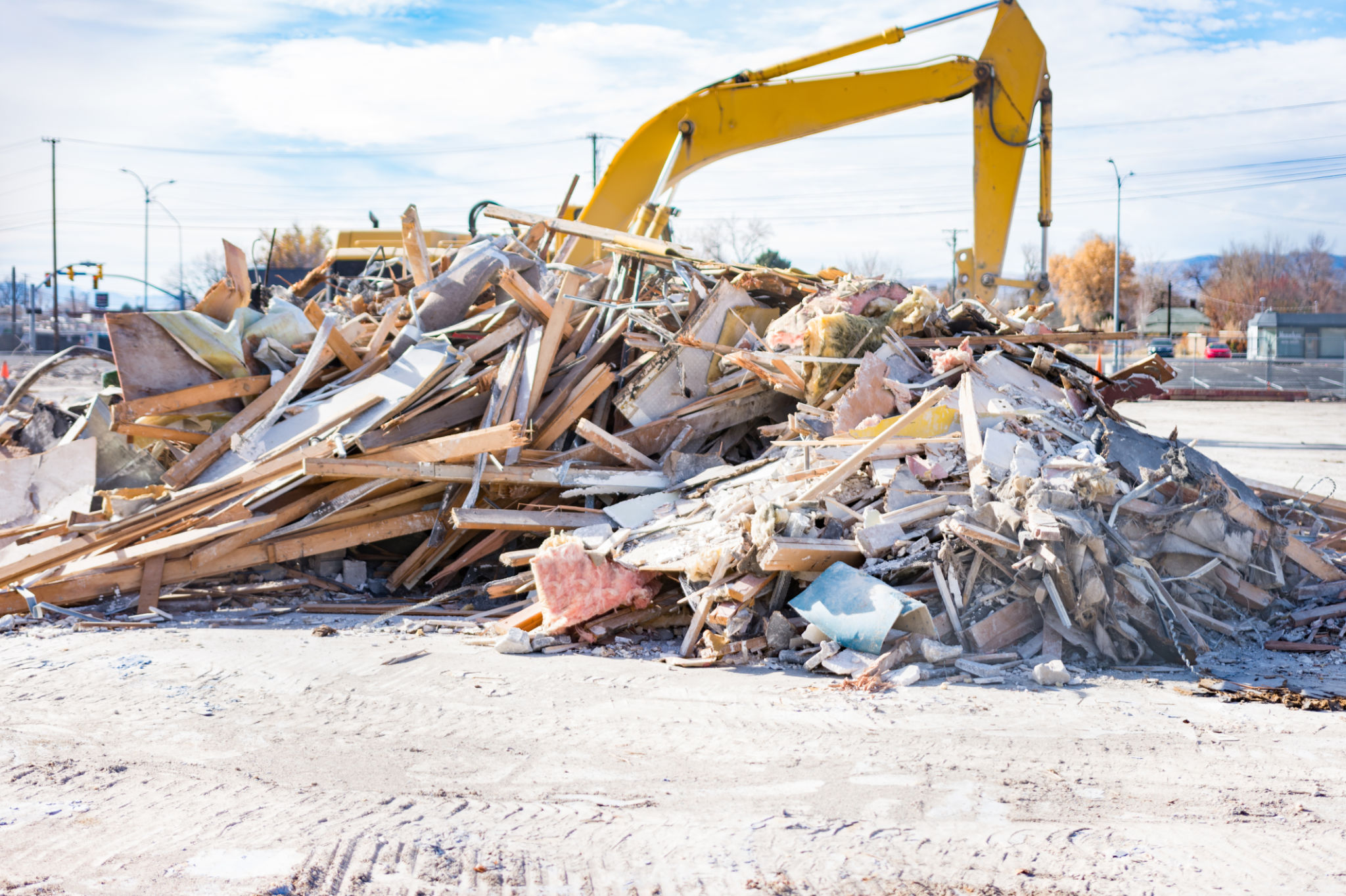 tools equipment debris