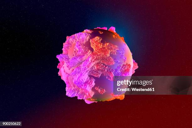 3d rendered illustration, cancer cell - krebszelle stock-grafiken, -clipart, -cartoons und -symbole