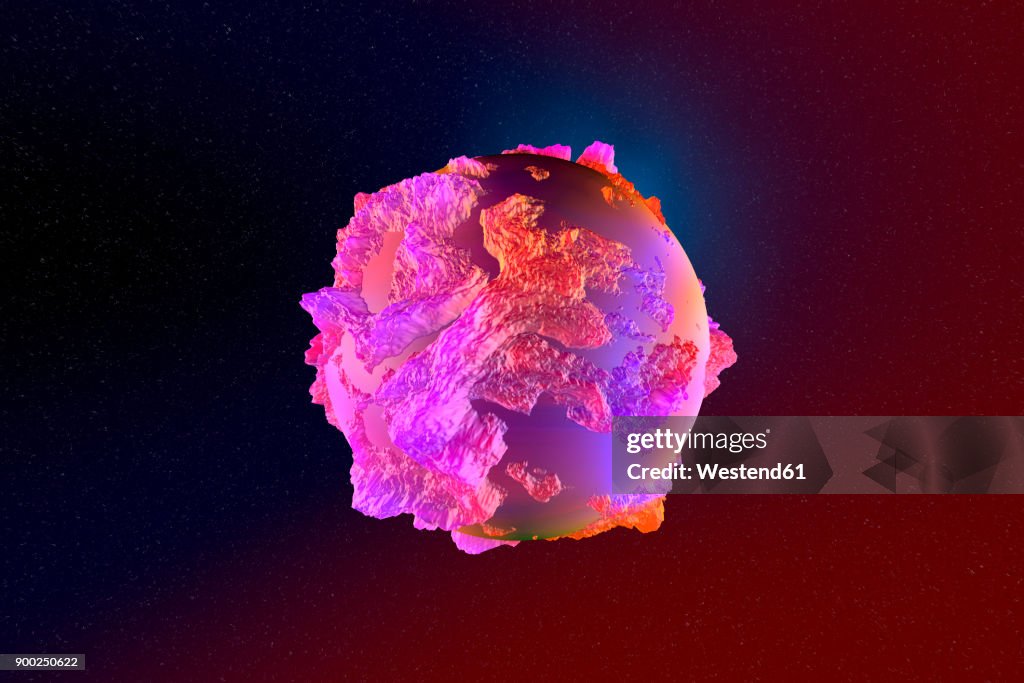 3D Rendered Illustration, cancer cell