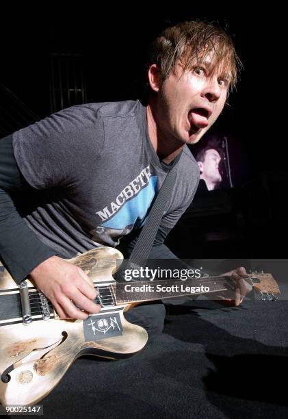 Tom DeLonge of Blink-182 performs at the DTE Energy Center on August 22, 2009 in Clarkston, Michigan.