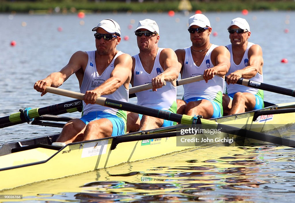 The Slovakia crew of Miha Pirih, Rok Kolander, Rok Rozman and Tomaz ...