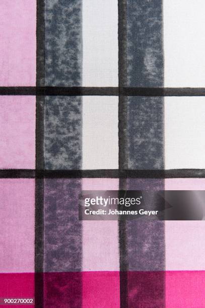 block printing, finished pattern with color and stripes on taut fabric, bad aussee, styria, austria - bad aussee stock pictures, royalty-free photos & images