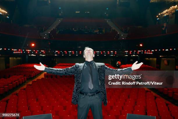 Laurent Gerra celebrate the new year during "Laurent Gerra Sans Moderation at L'Olympia on December 31, 2017 in Paris, France.