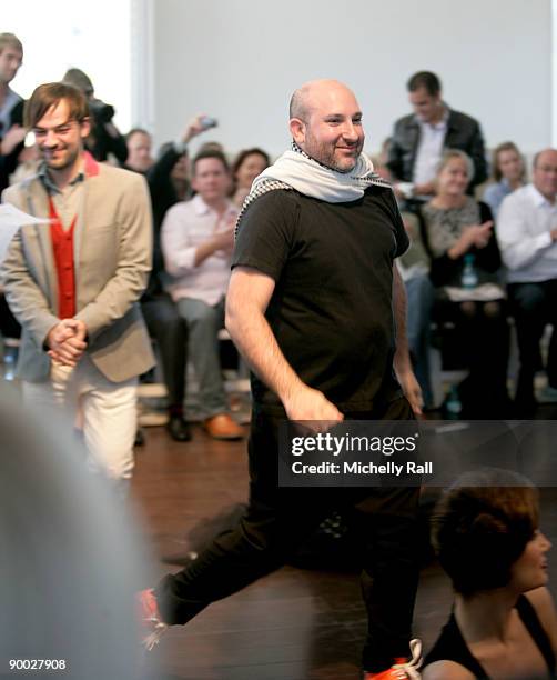 Designer Malcolm Kluk of Kluk CDGT at the Arise Cape Town Fashion Week held at the Val De Vie Winelands Lifestyle Estate on August 23, 2009 in Cape...