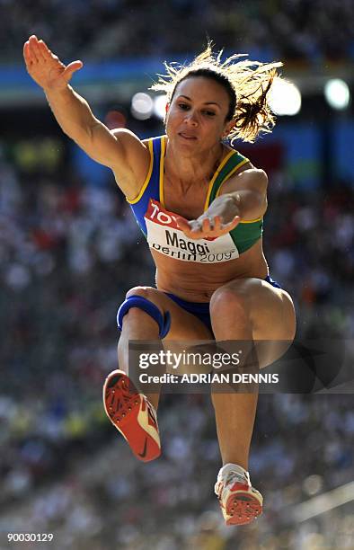 Brazil's Maurren Higa Maggi competes in the women's long jump final of the 2009 IAAF Athletics World Championships on August 23, 2009 in Berlin. AFP...